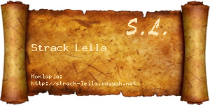 Strack Leila névjegykártya