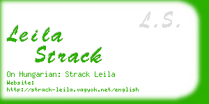 leila strack business card